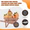 Glitzhome® 36.25" Lighted Fall Pumpkin Wheel Barrow Outdoor Decor with Warm White LED Lights